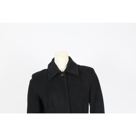 Vintage SHIN CHOI Womens Black Button Down Collar Coat Size 2 - Picture 8 of 10